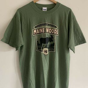 Expedition Maine Woods Green Tee Shirt— Large